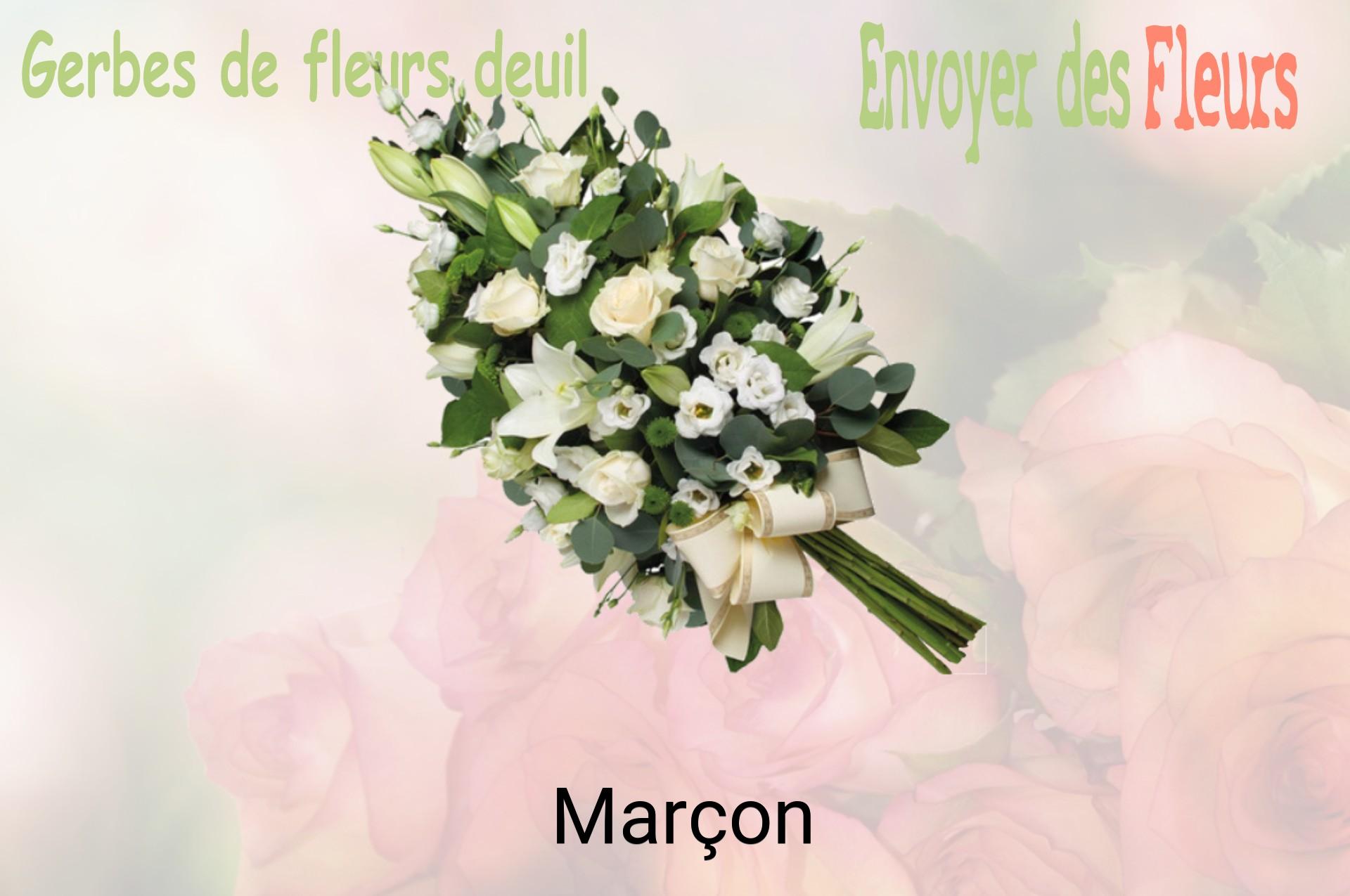 Gerbe de fleurs de deuil livrée à Marçon